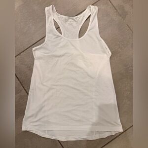 Tory Sport White Racerback Mesh-Back Tank